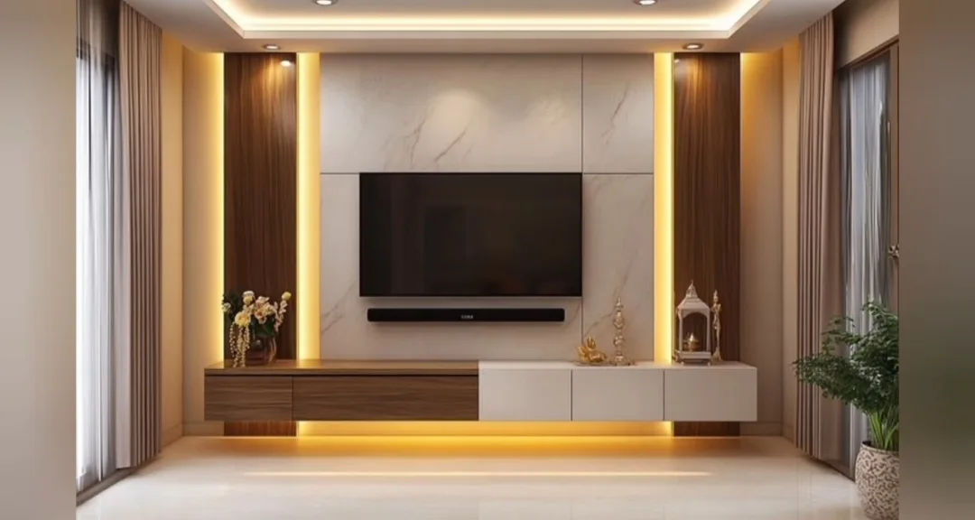Ceiling recesses with warm perimeter lighting
